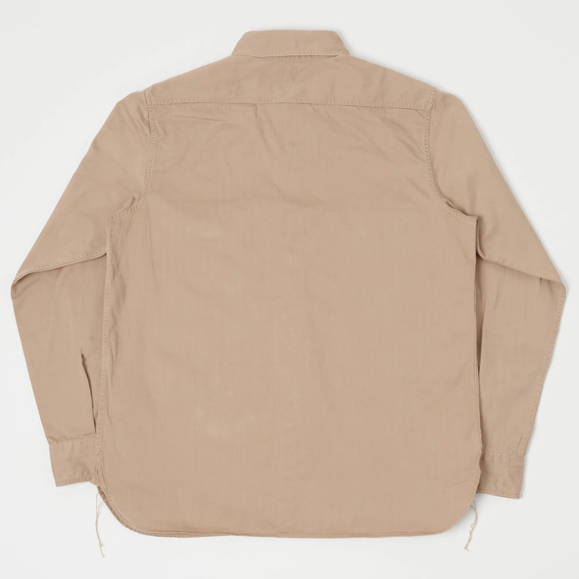 Casual Chic Moisture wicking Buzz Rickson's Herringbone Work Shirt - Beige