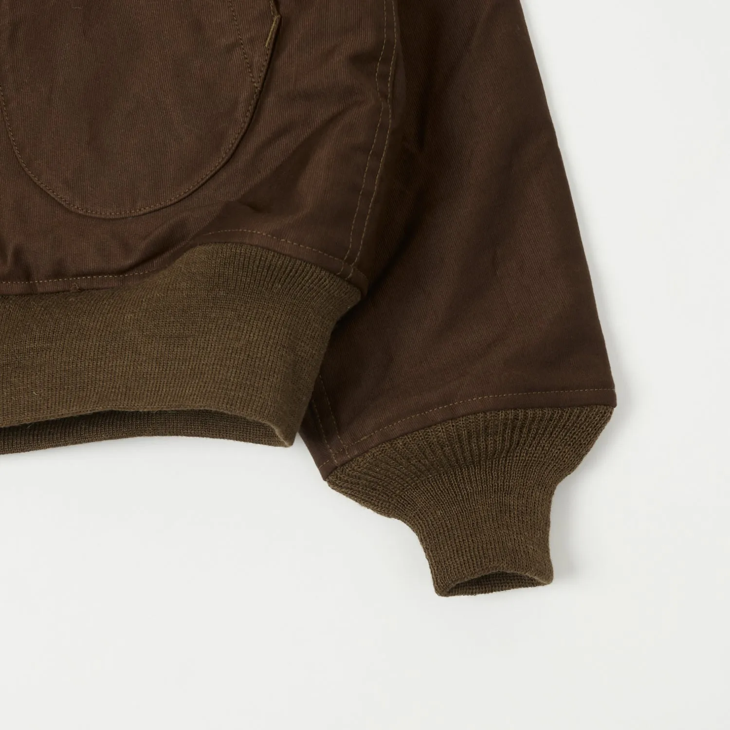 Crisp Layer Buzz Rickson's U.S. Navy Zip Through Deck Jacket - Brown