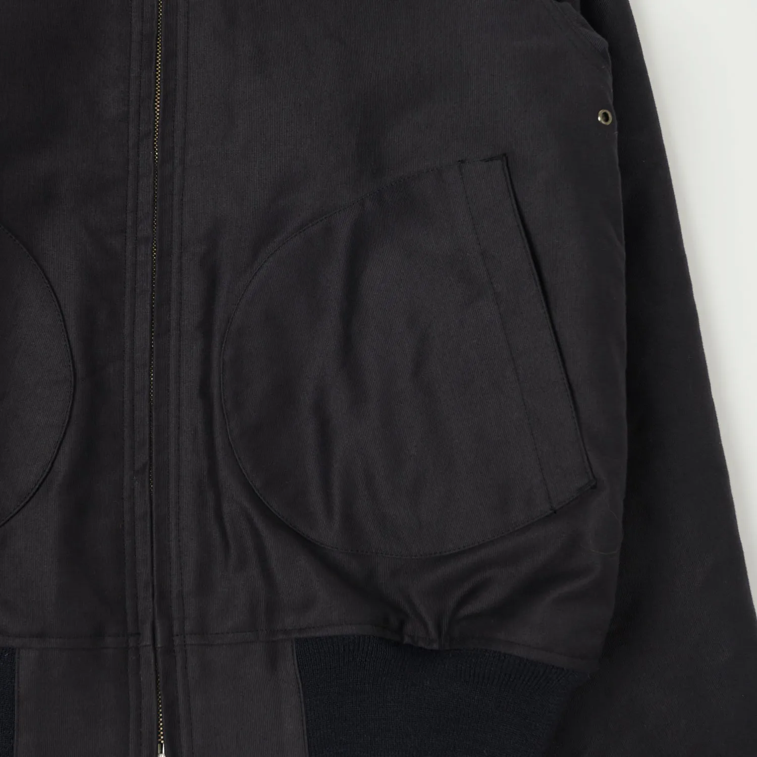 Buzz Rickson's U.S. Navy Zip Through Deck Jacket - Navy Demotex Cold Days