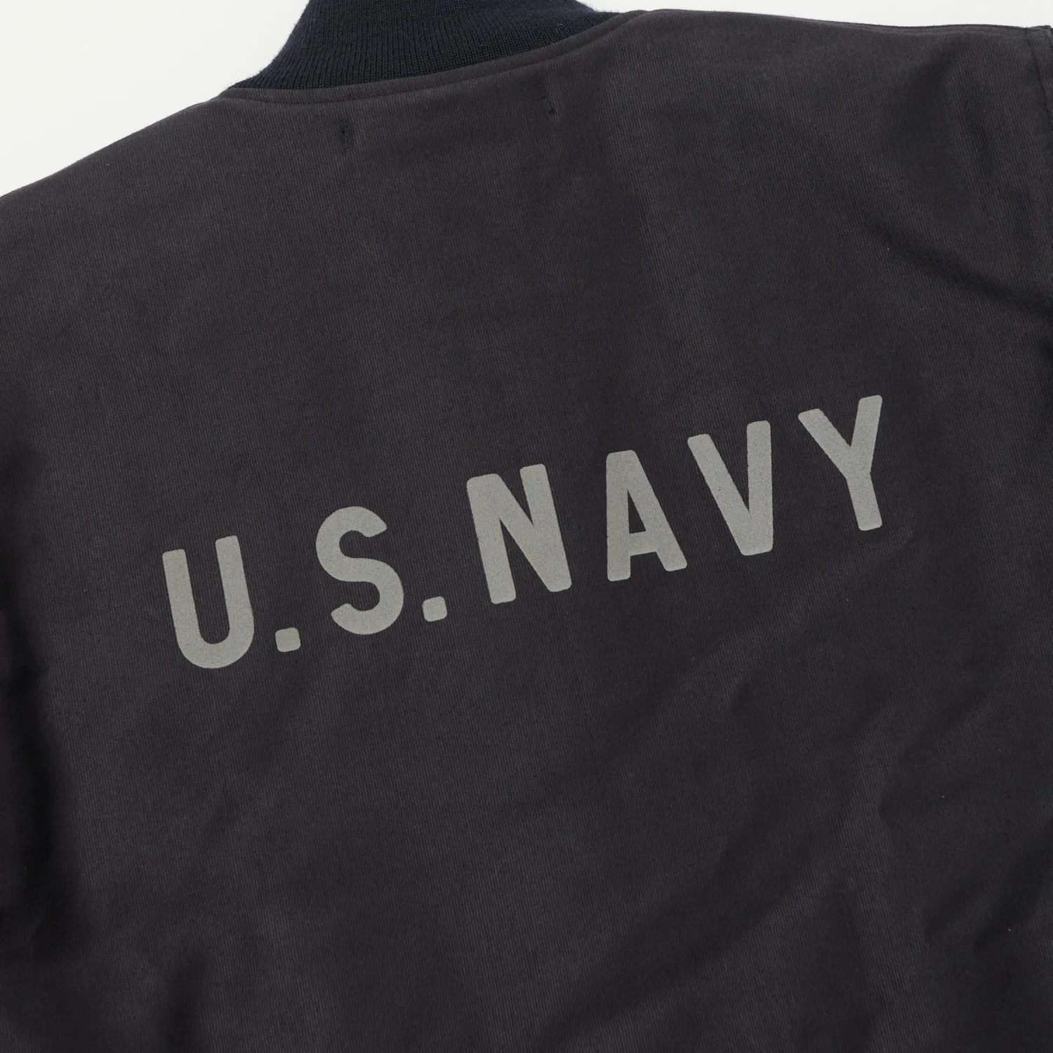 Buzz Rickson's U.S. Navy Zip Through Deck Jacket - Navy Demotex Sealed Seam Construction High Performance Blend