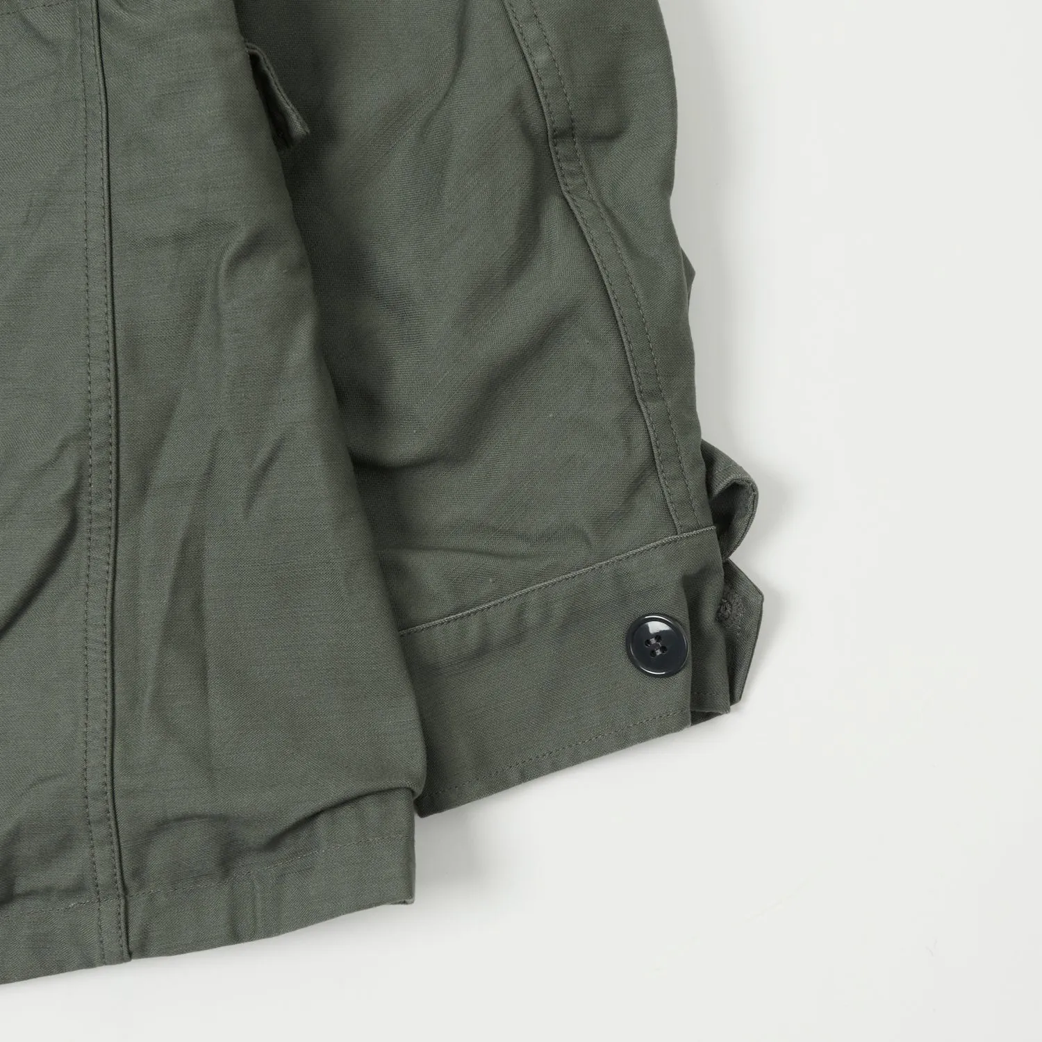 Zipper Closure Mechanism Double Breasted Buzz Rickson's x William Gibson U.S. Army M-1943 Field Jacket - Grey/Green