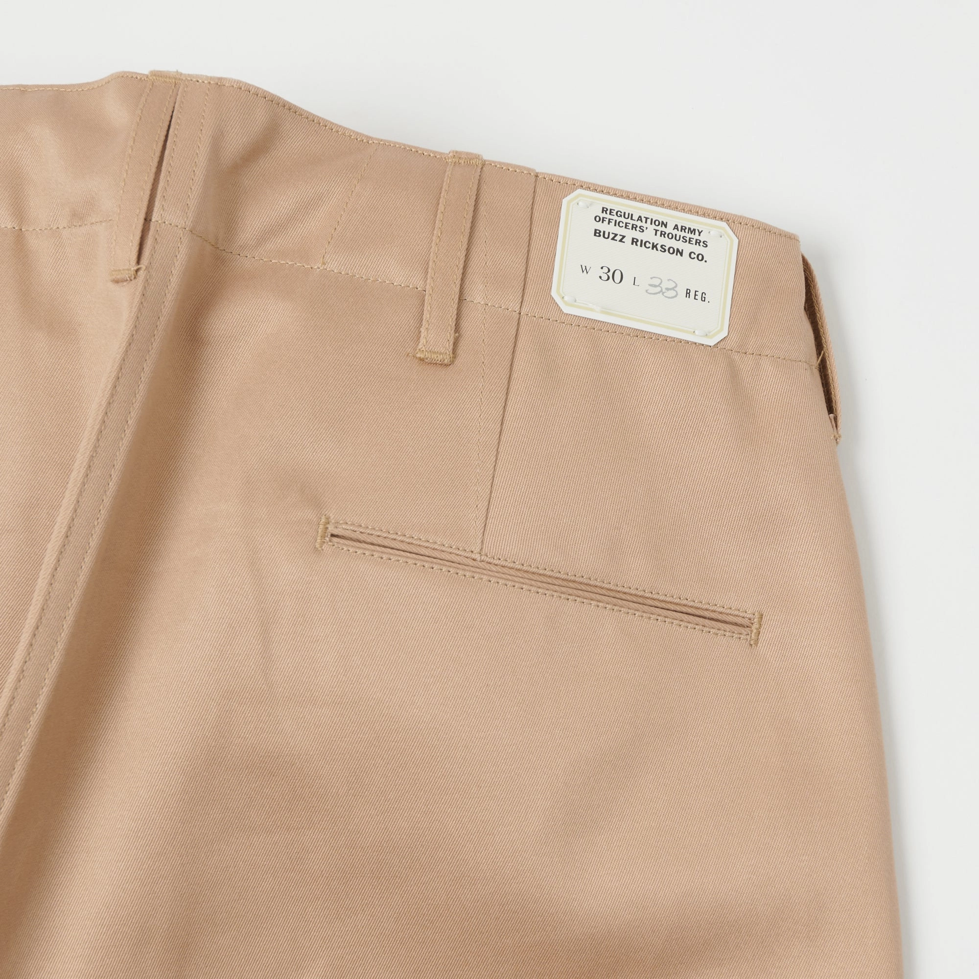 Buzz Rickson's 'Early Model' 1942 Chino - Beige Anti Pilling NonChafingEdges