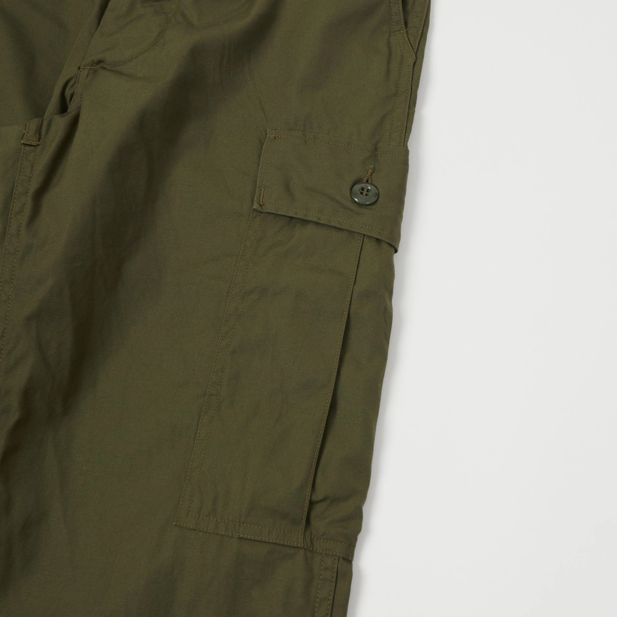 Buzz Rickson's Wind Resistant Poplin Trouser - Olive Easy Motion SoftLining