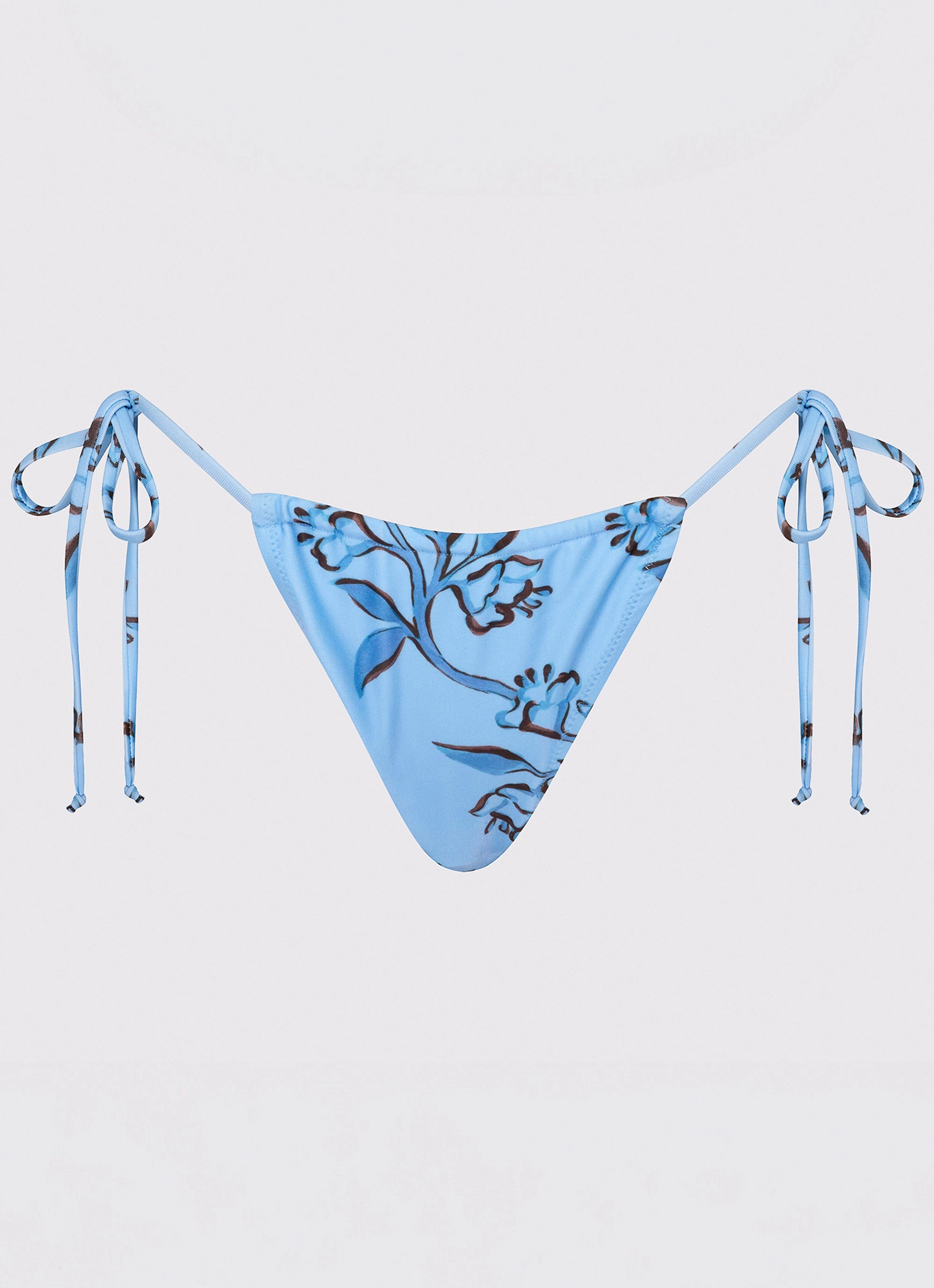 Sporty-Look Calista Bikini Bottoms - Blue Floral Print