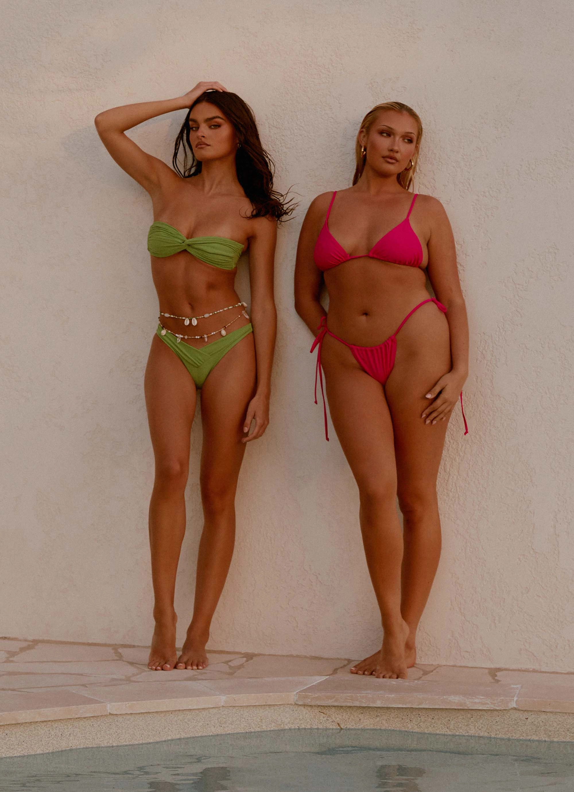 Calista Bikini Bottoms - Pink Travel Friendly
