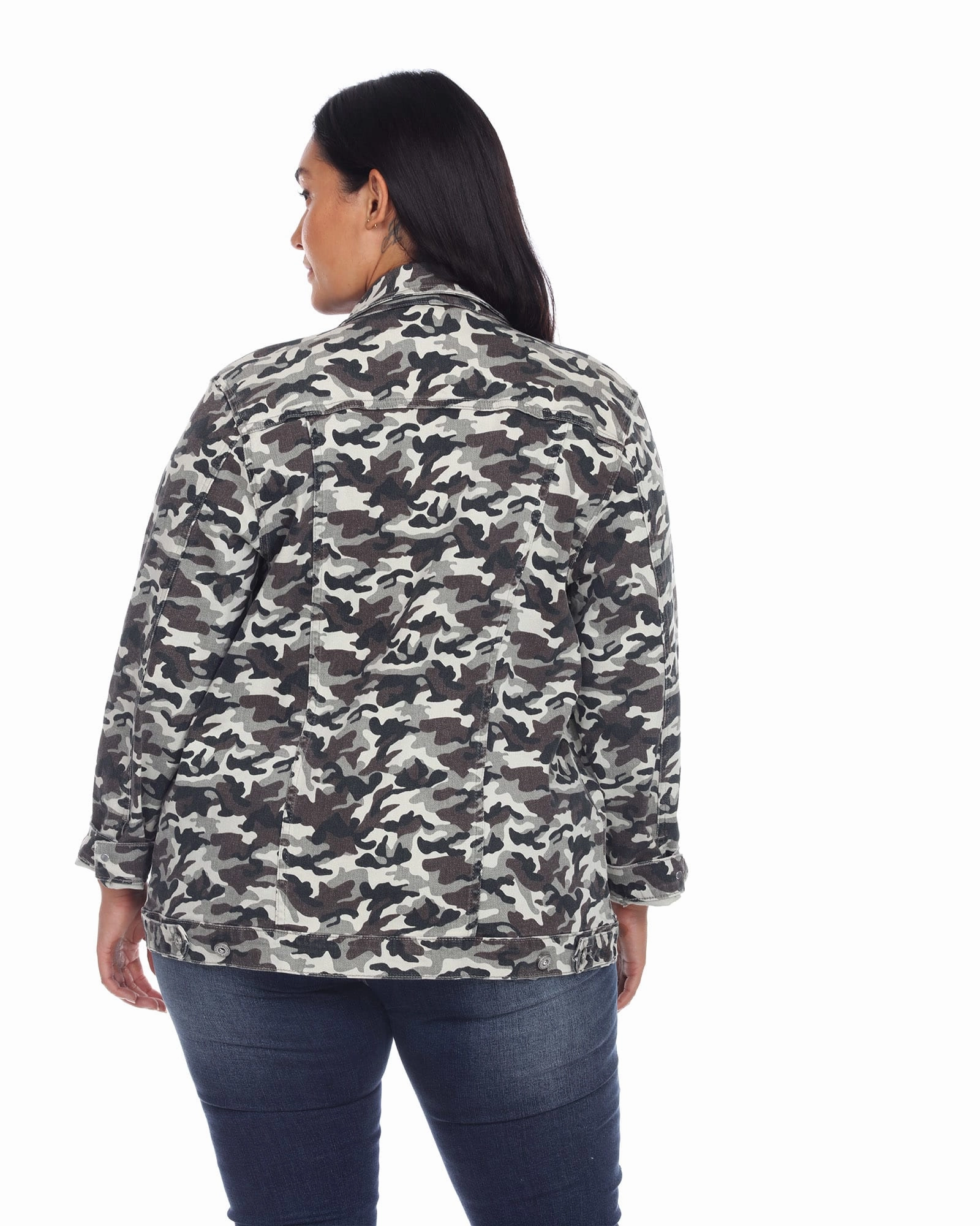 Outdoor Shield Mid-layer Camo Denim Jacket | Grey Army