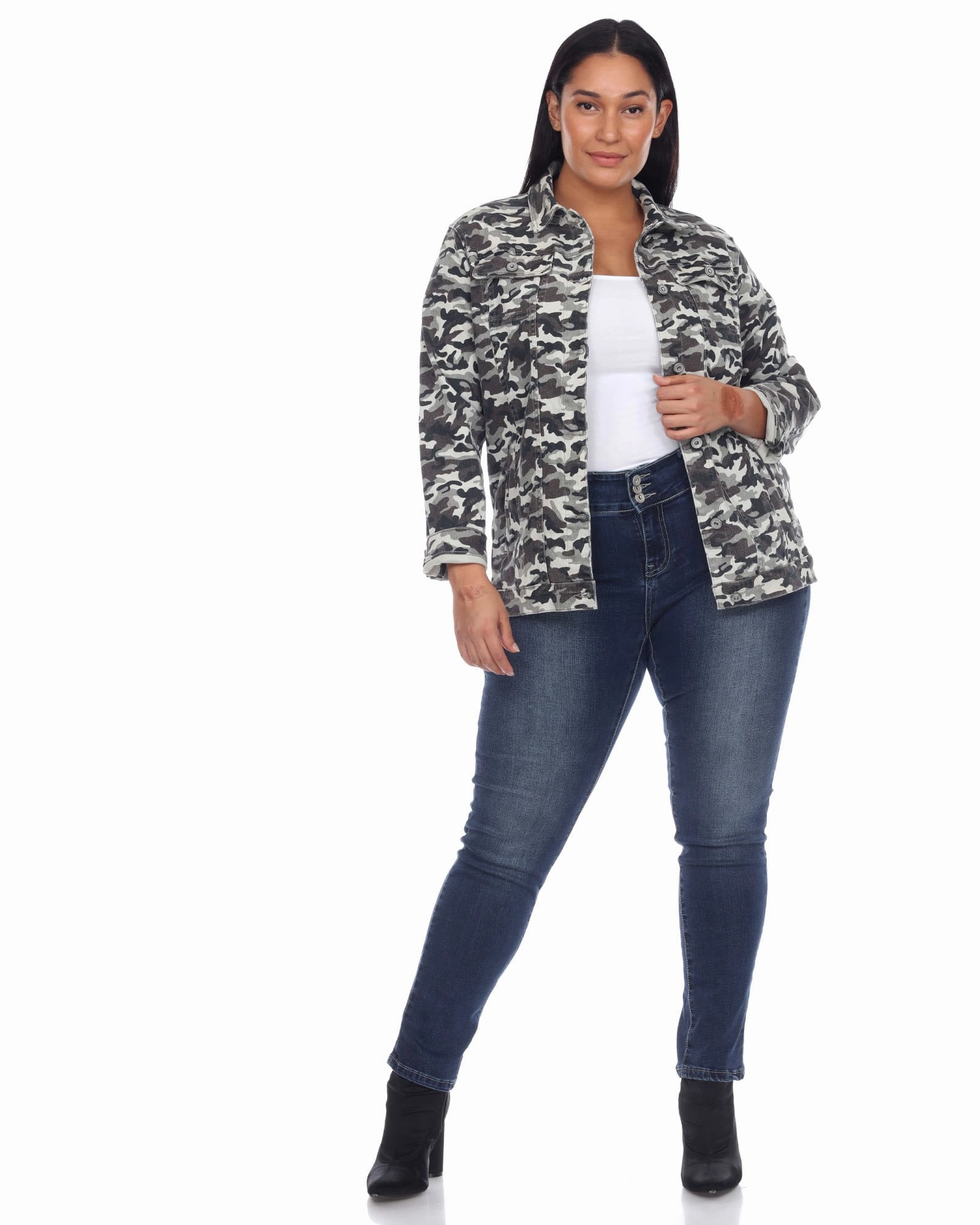 Camo Denim Jacket | Grey Army Mountain Ready Task