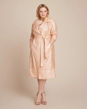 Laminated Lace Trenchcoat | Blush Multi writers ski holiday
