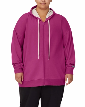 Rain Resistant Waterproof Shell Harmony Hooded Jacket | Fuchsia