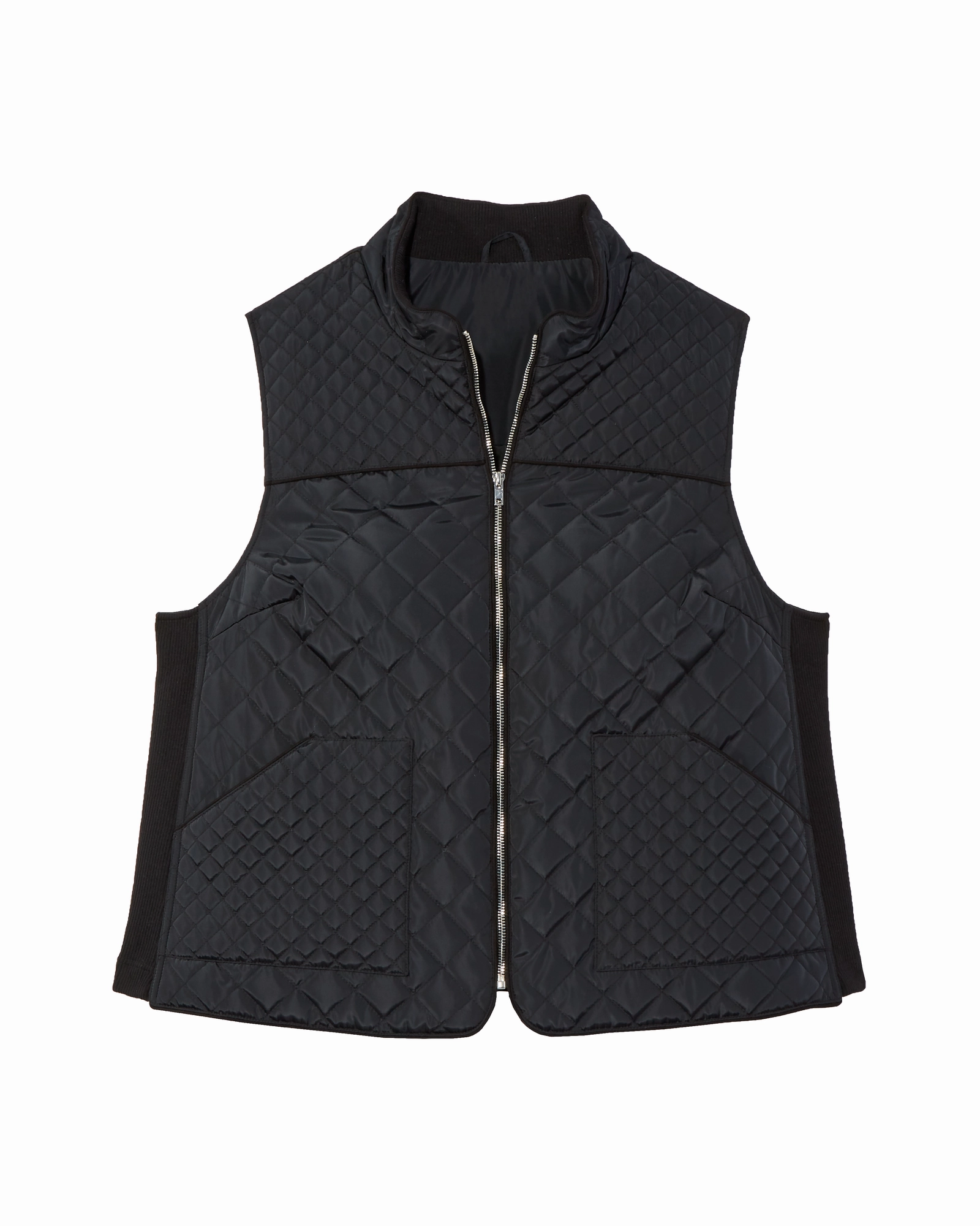 Cassandra Quilted Vest | Black Ventilation Vents