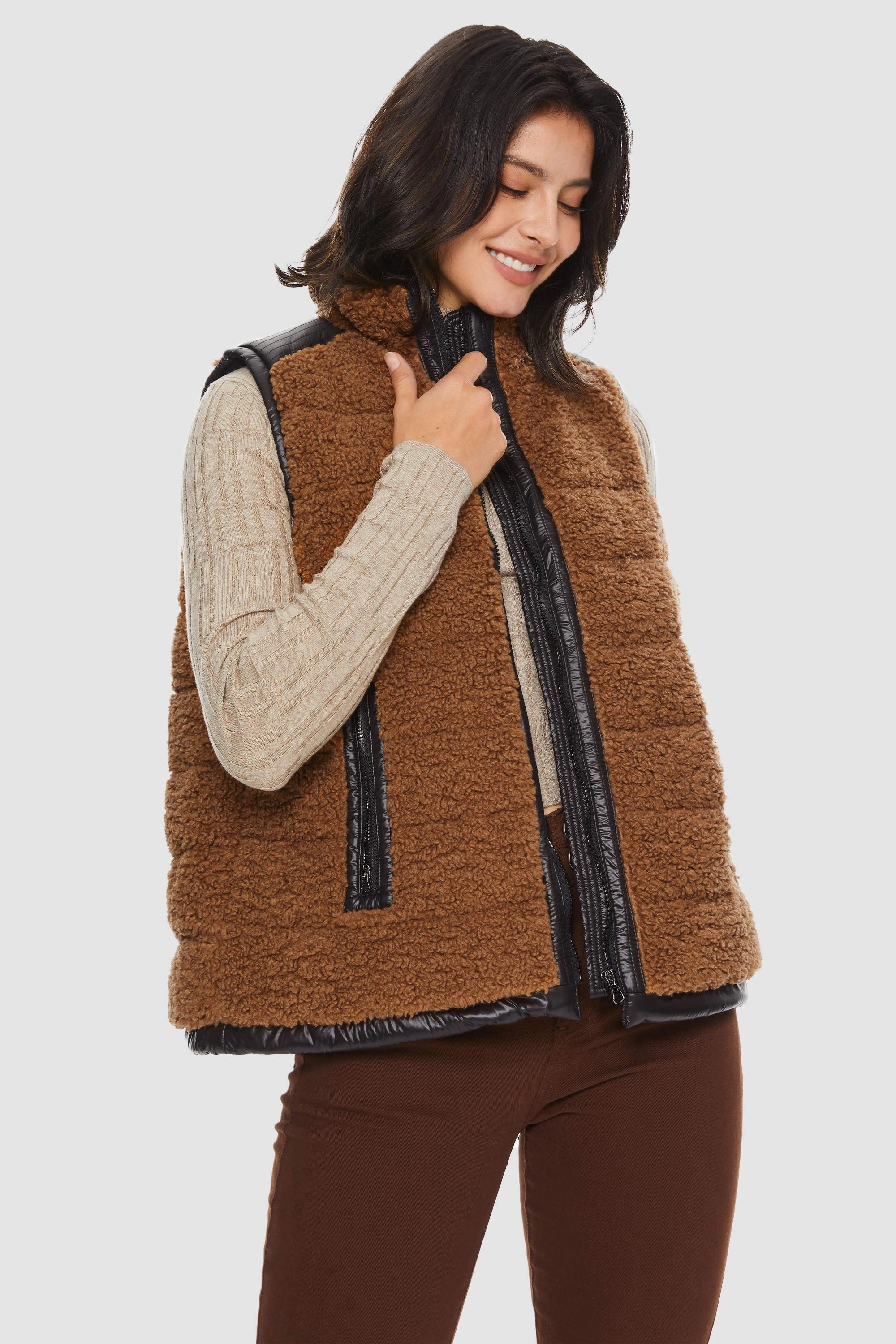 Reinforced Edges Casual Fleece Down Vest
