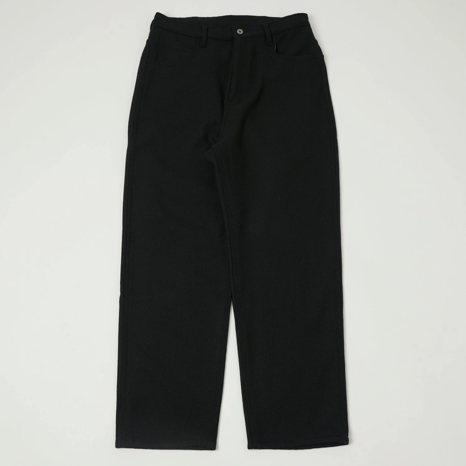 HighRiseWaistband Monitaly Drop Crotch Five Pocket Pants - Vicente Black