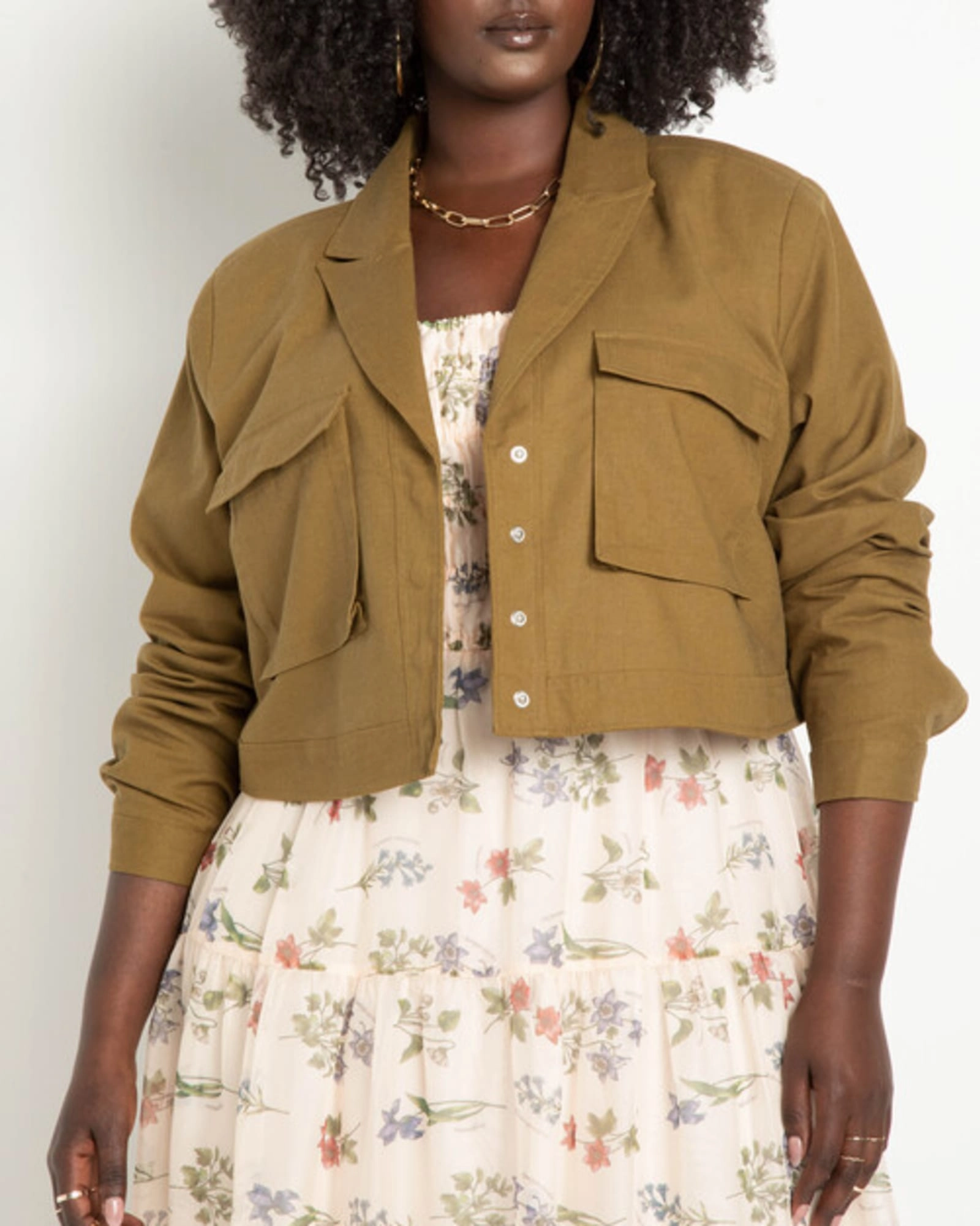 suitable for indoor activities Cool Season Abby Patch Pocket Jacket | Pesto