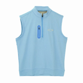Chevrolet Men's Johnnie-O Performance 1/4 Zip Vest Compact Packability