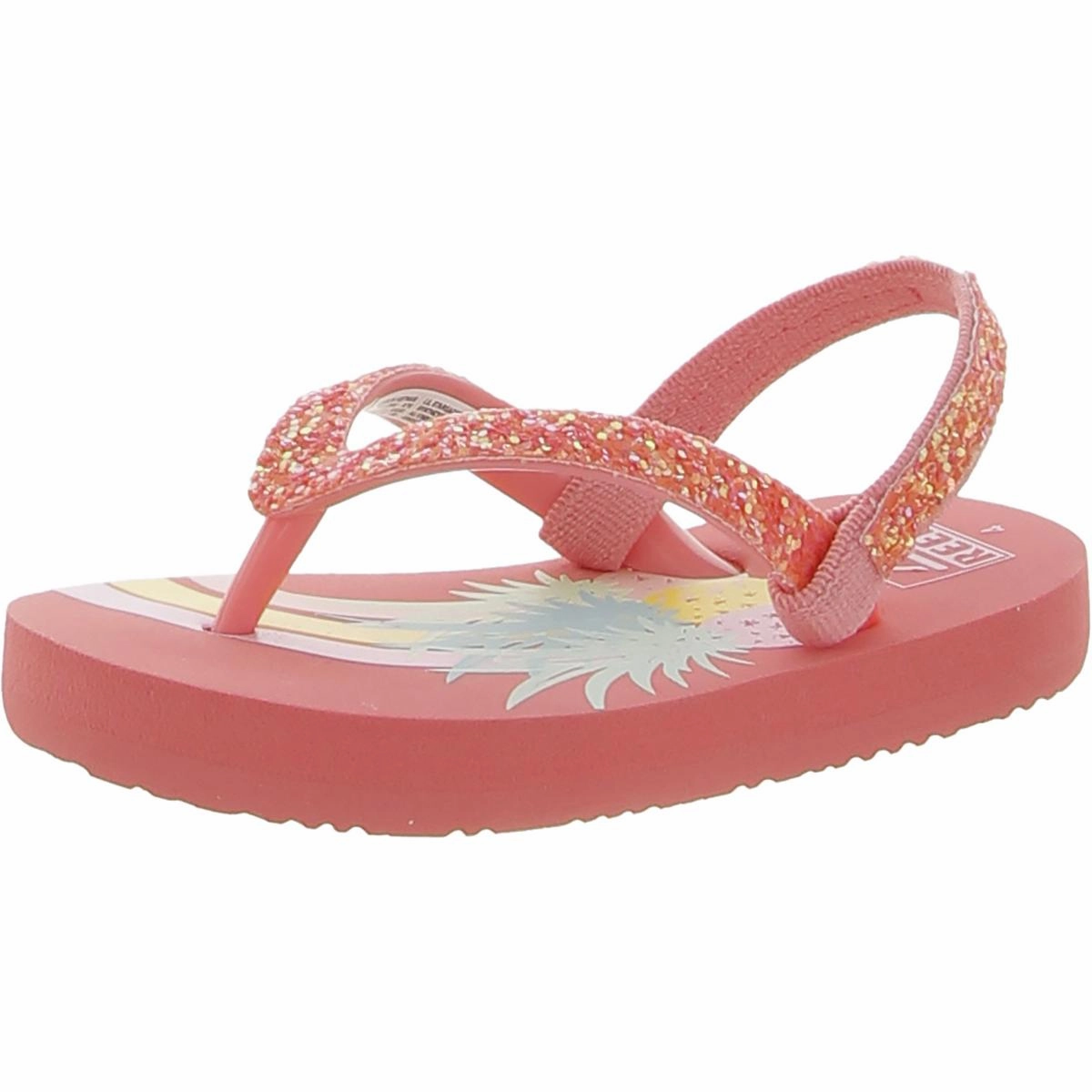Easy Step Lil Stargazer Girls Glitter Printed Flip-Flops