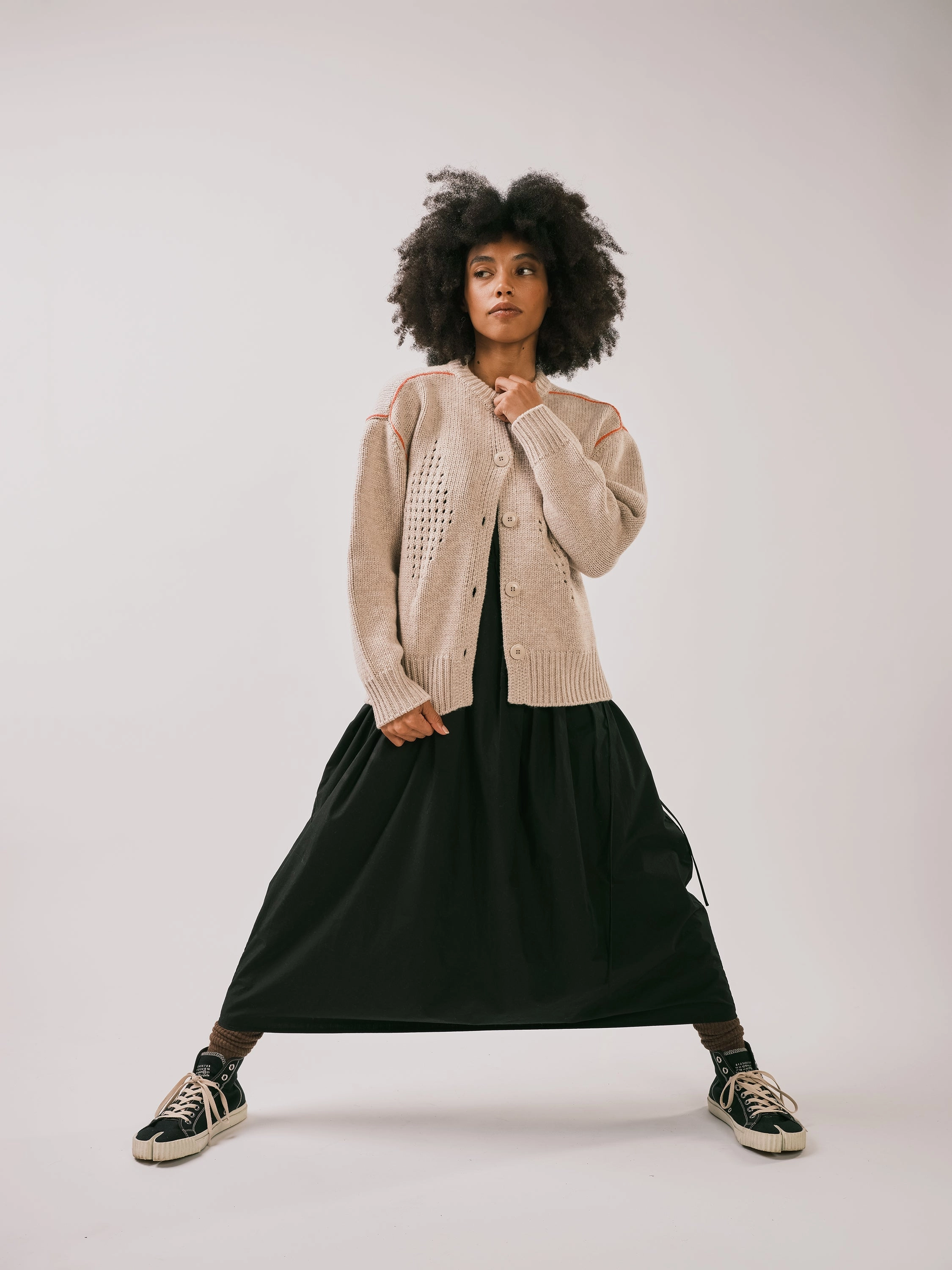 Diamond Eyelet Cardigan - Breeze Temperature Regulating Fibers Classic Knit