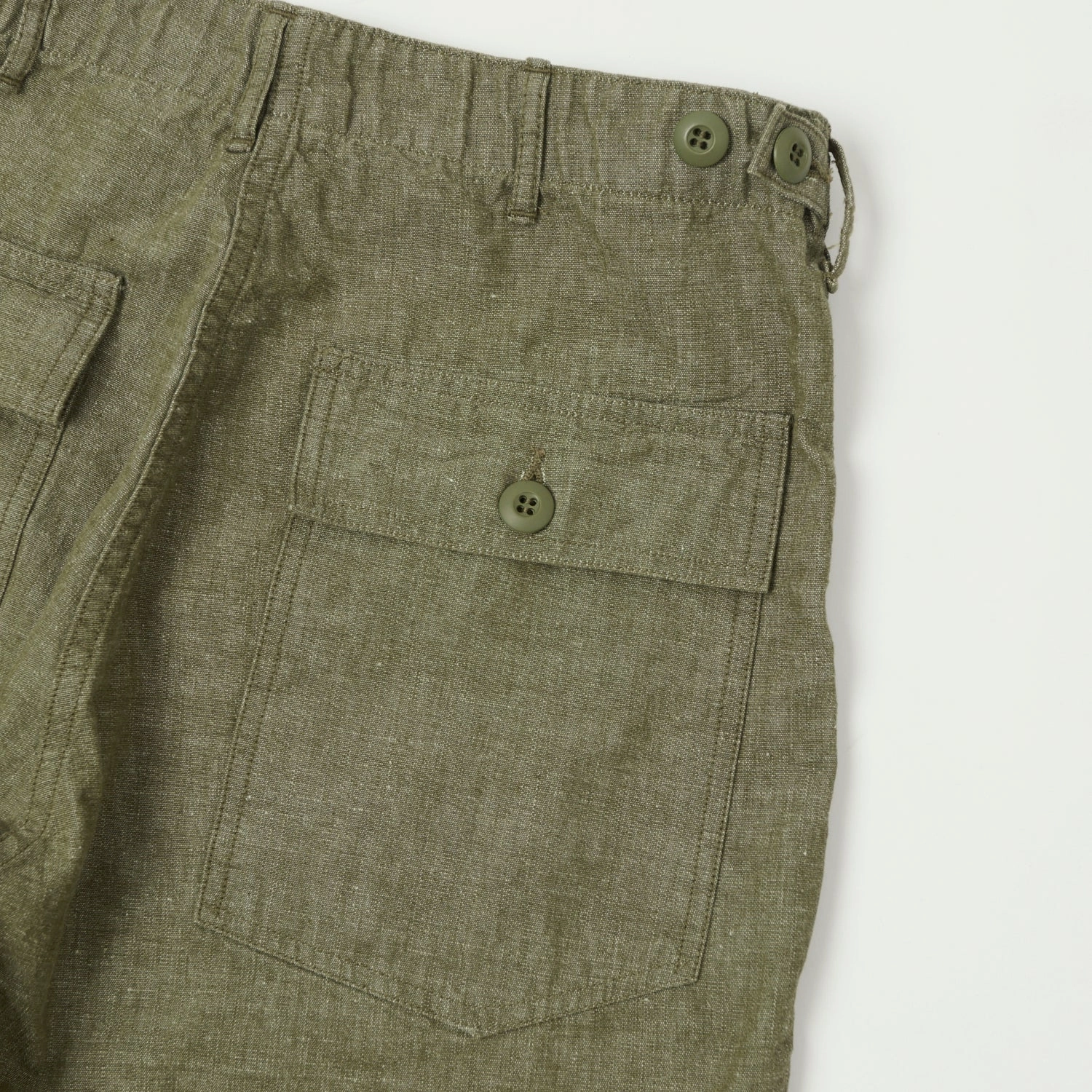 orSlow U.S. Army Chambray Fatigue Pants - Dusty Olive Quality Fabric Breathable fabric