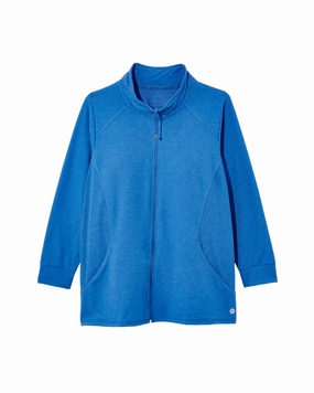 Long-sleeved Ritter Mock Neck Jacket | Royal Blue