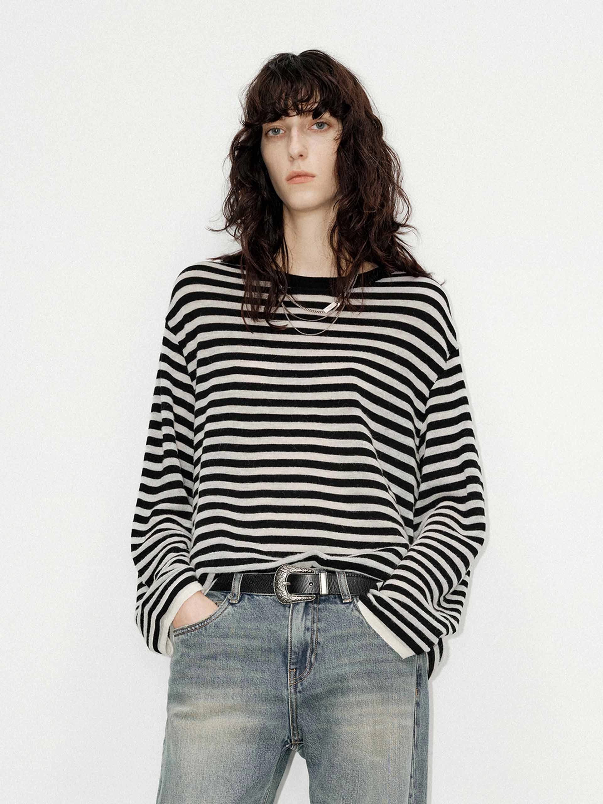 Timeless Knitwear Lightweight Striped Sweater