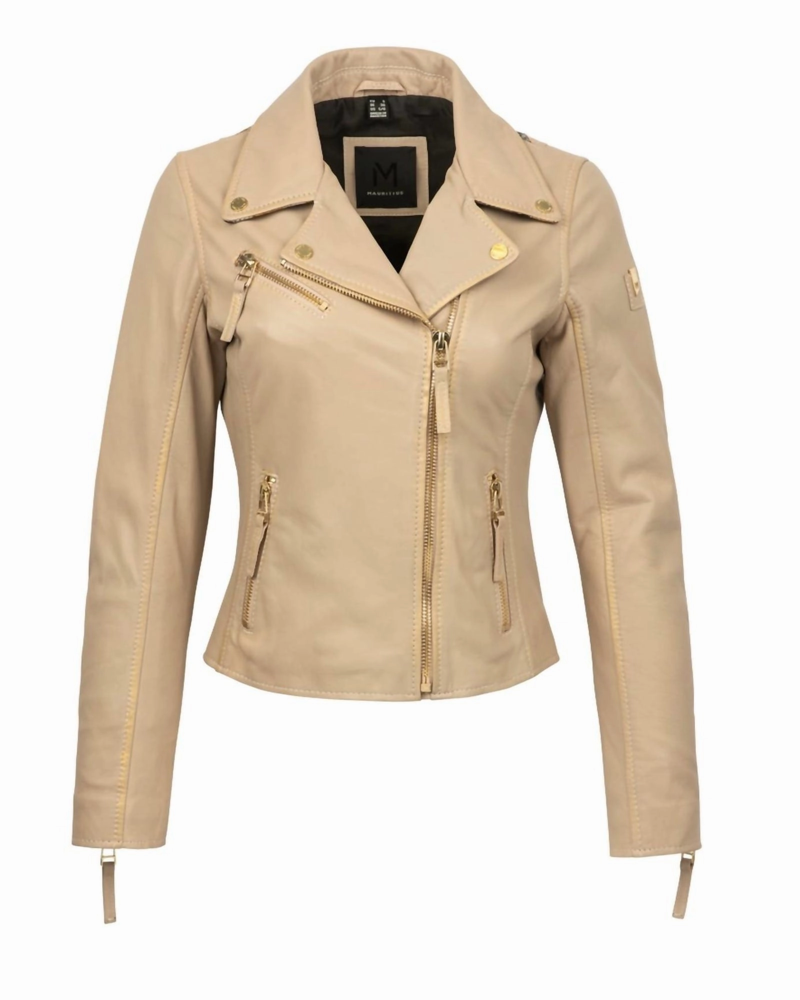 Christy Lamb Leather Jacket in Marble | Marble Paper Insulated Shield