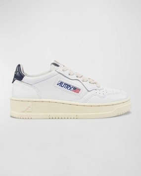 Basic Neutral Quick piece Kid's Medalist Low-Top Bicolor Leather Sneakers, Toddlers/Kids