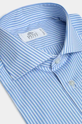 Light Blue Striped Shirt - Made in Italy Classic Fit