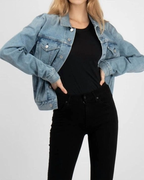 Chilly Days Tech Utility Classic Denim Jacket in Sonnie | Sonnie