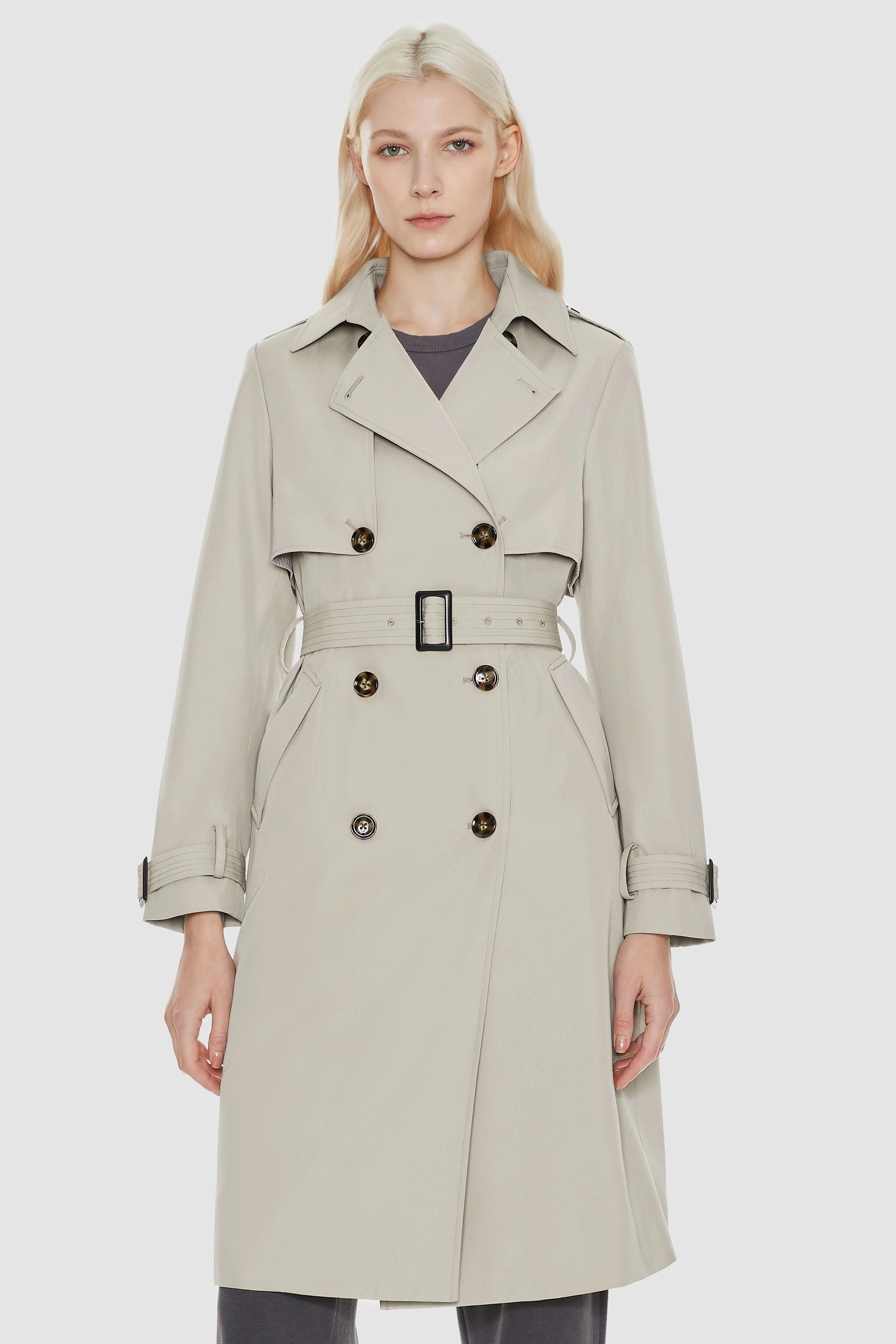 Flexible Comfort FlexFoldPackaging Classic Double-Breasted Lapel Hudson Trench