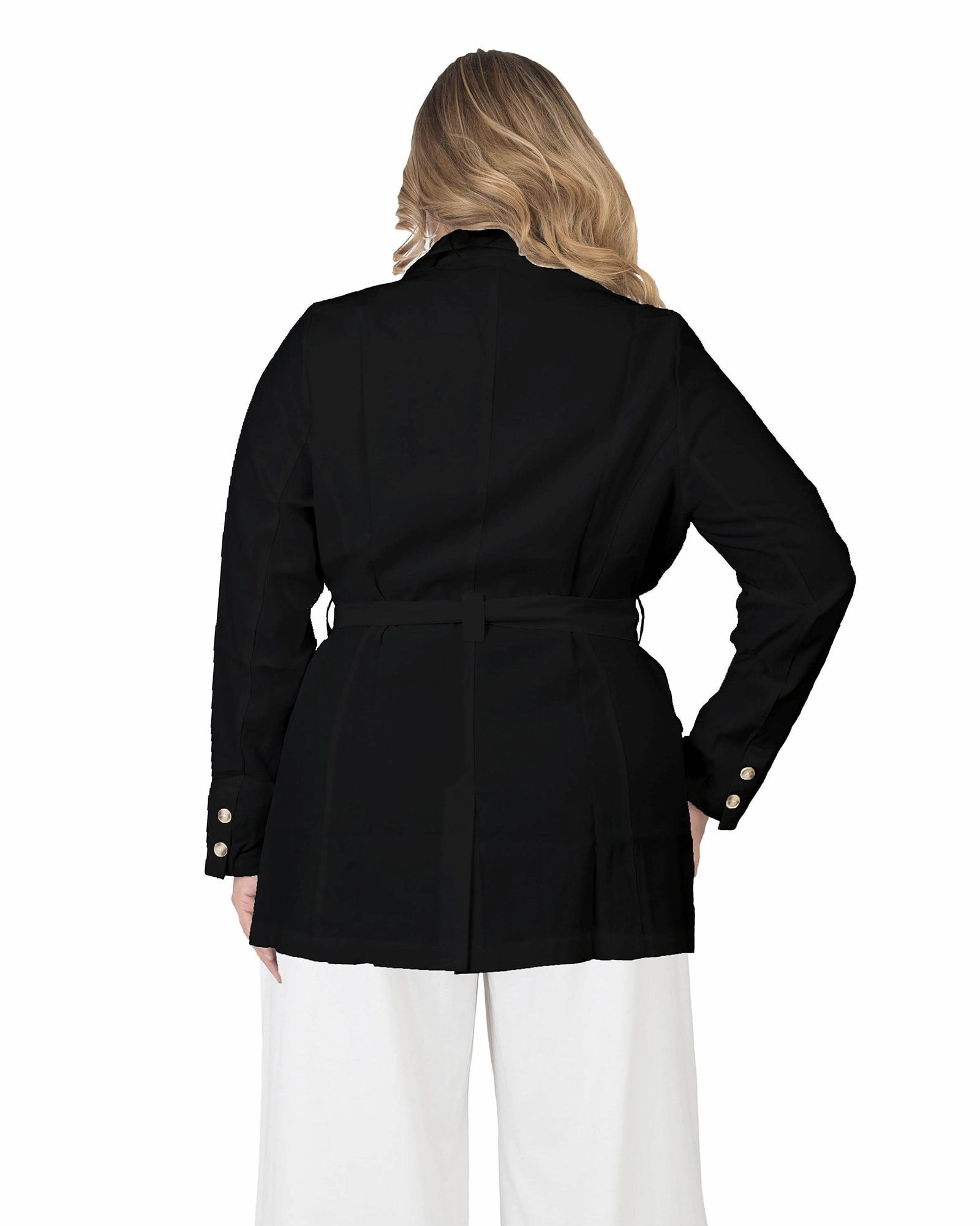Midge Wrap Blazer | Black Non Irritating Lining Deal