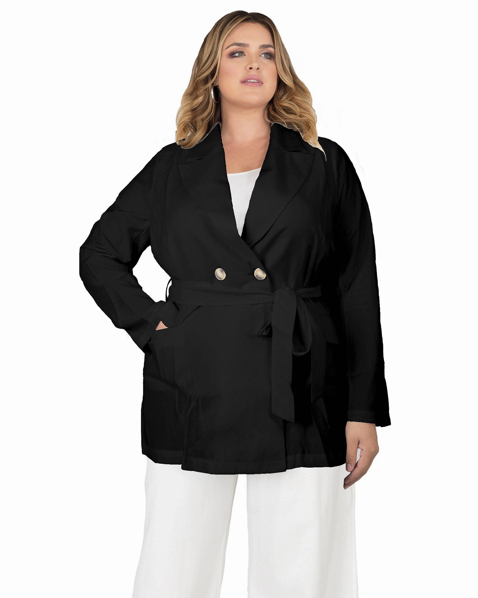 Confidence booster Midge Wrap Blazer | Black