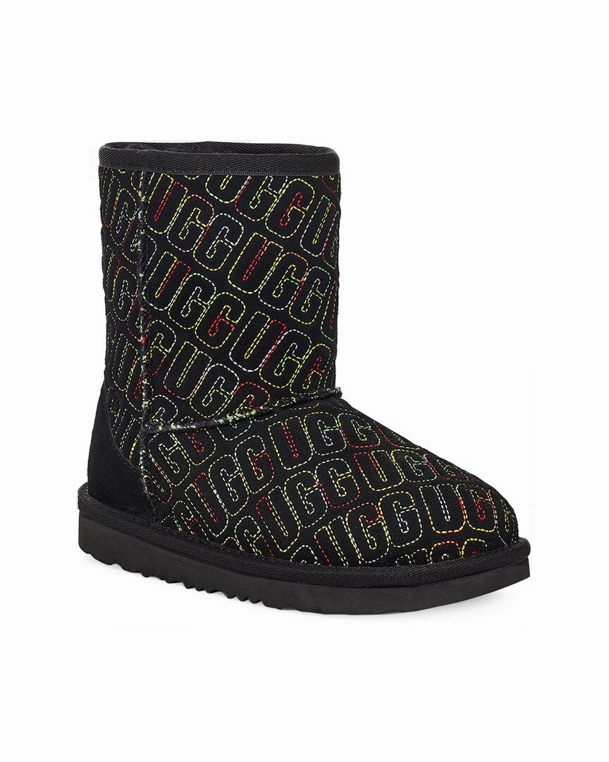 Stretchable UGG Classic II Graphic Stitch Suede Toddler Boot