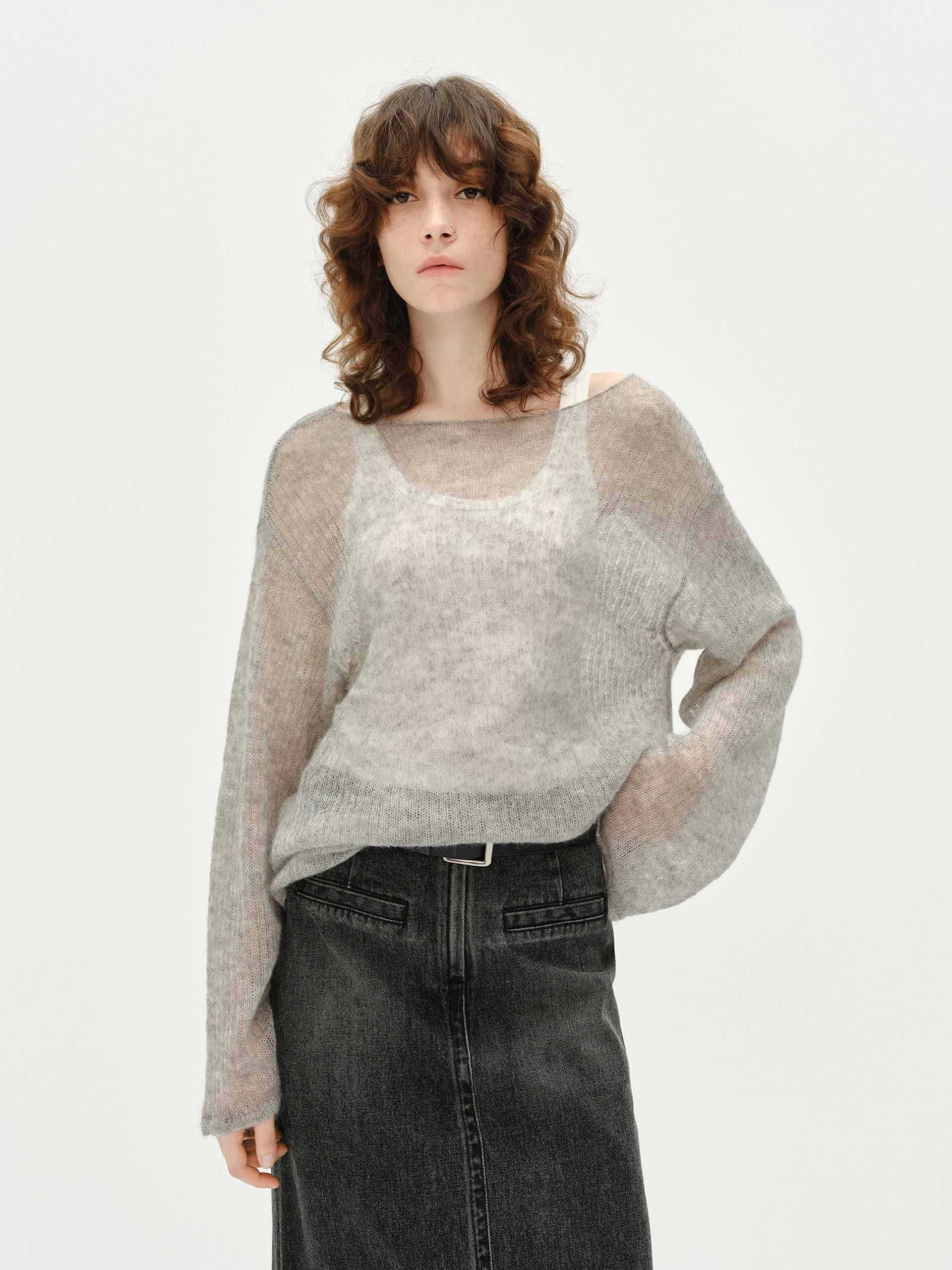 Include Tank Sheer Sweater Knit Look