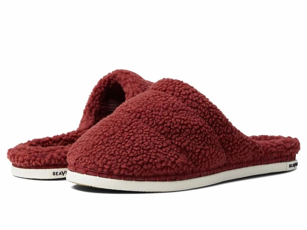 SeaVees Seachange Slippers Men's  Red Round Toe Slip On Slides JOBB1608 Sturdy Comfortable Step