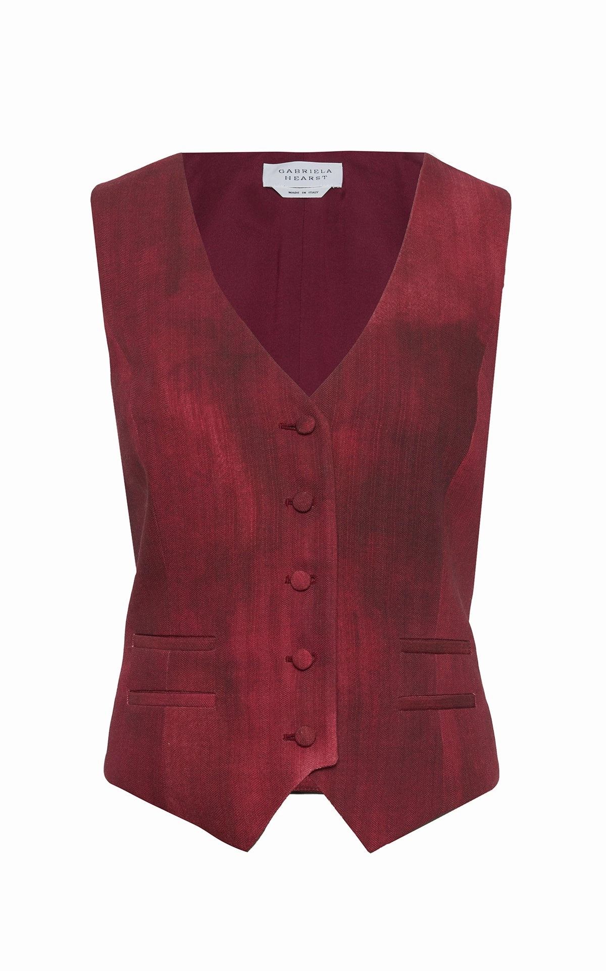 Coleridge Vest in Bordeaux Virgin Wool Fit For Work Flexible Fit