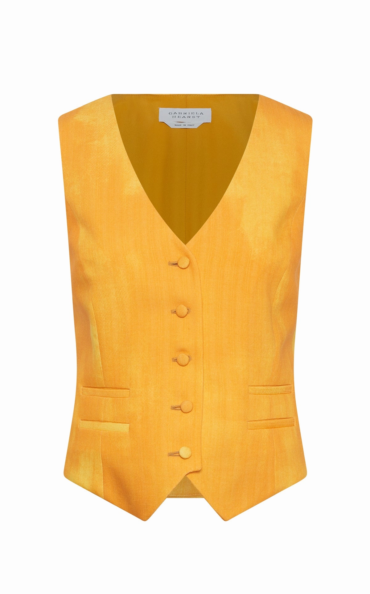 Timeless Professional Smart Comfort Coleridge Vest in Cadmium Yellow Virgin Wool