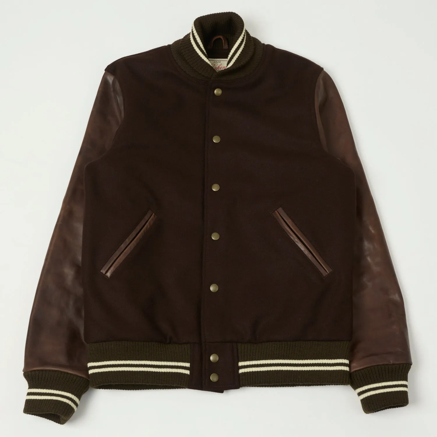 Dehen 1920 Varsity Jacket - Brown/Antique Brandy WeatherproofCoating Multi Purpose Layer