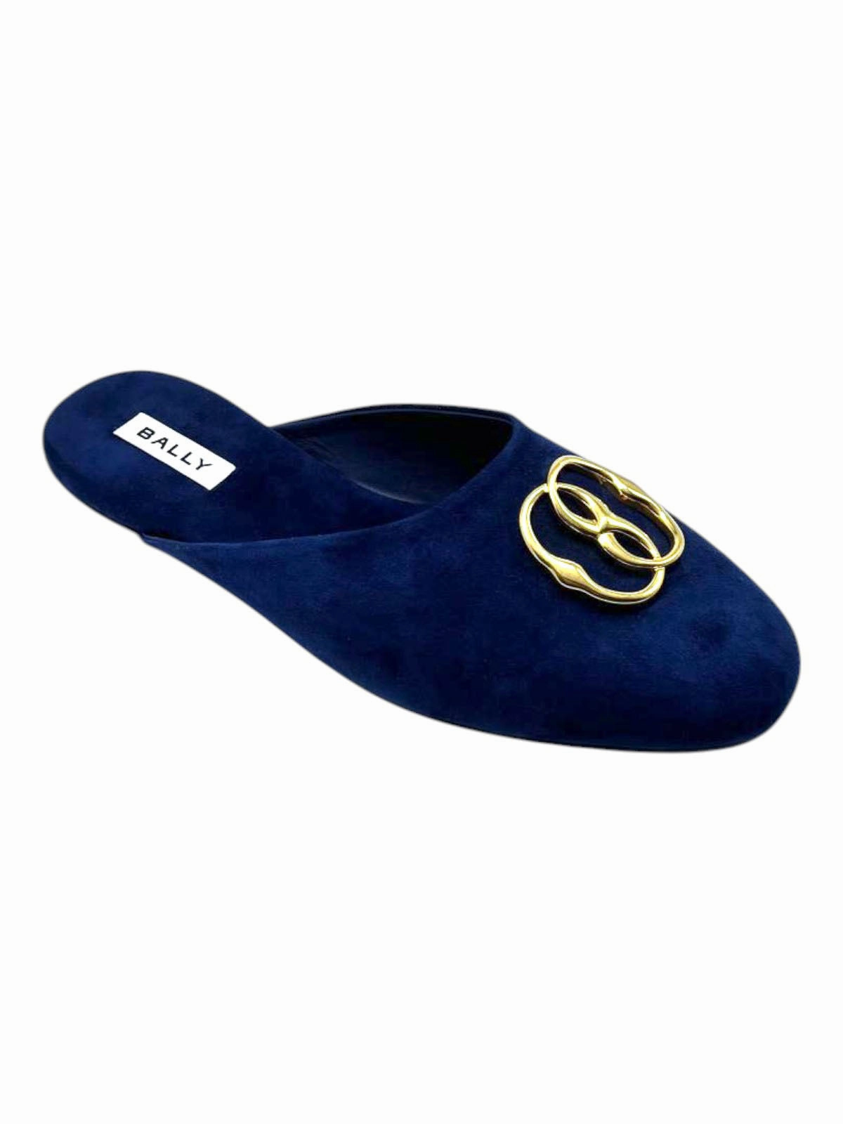 Bally Gylon 6303993 Men's Marine Suede Leather Slippers Instant Slip Fit Adjustable