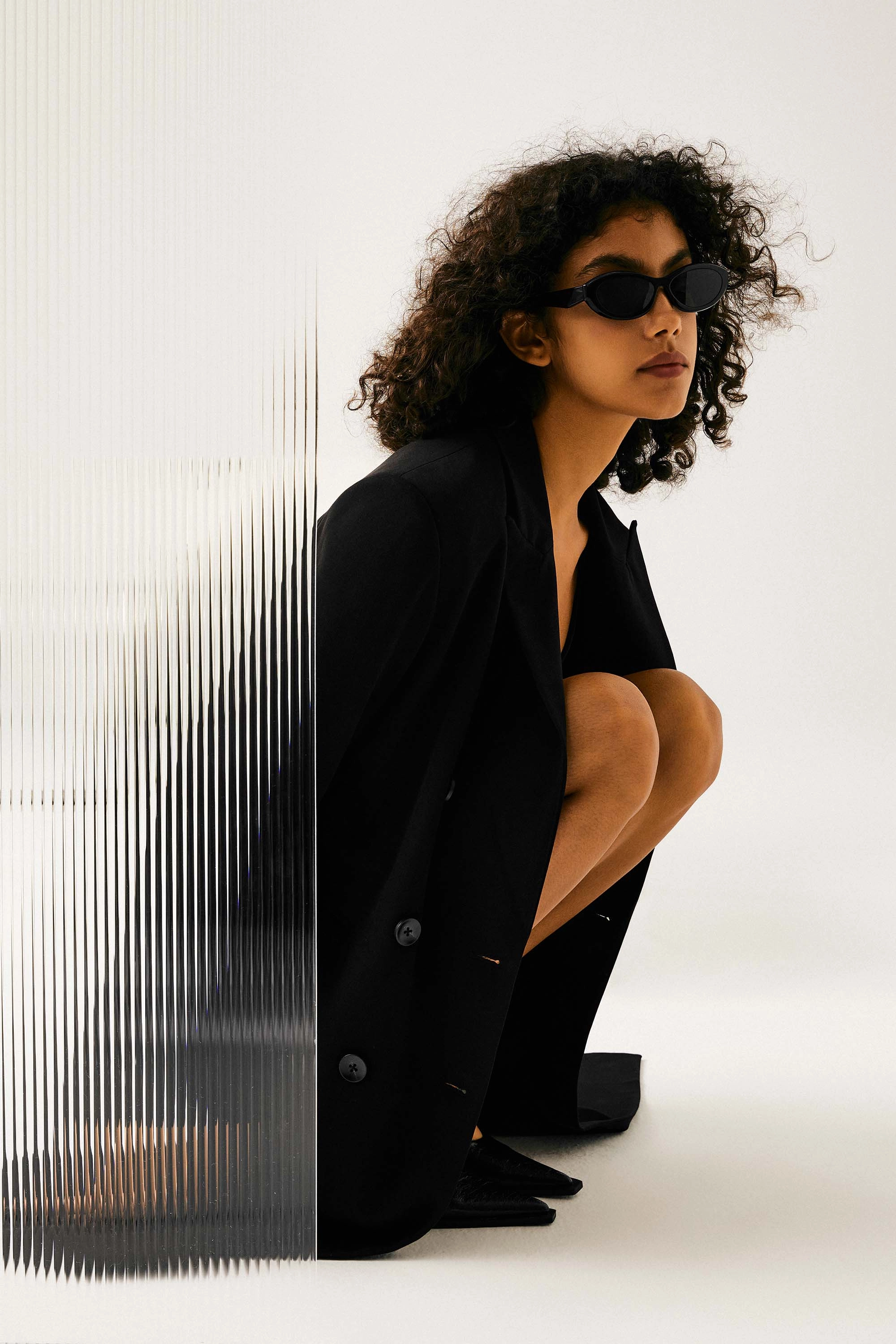 Tailored Fit Design Business Layer Double-Breasted Business Blazer