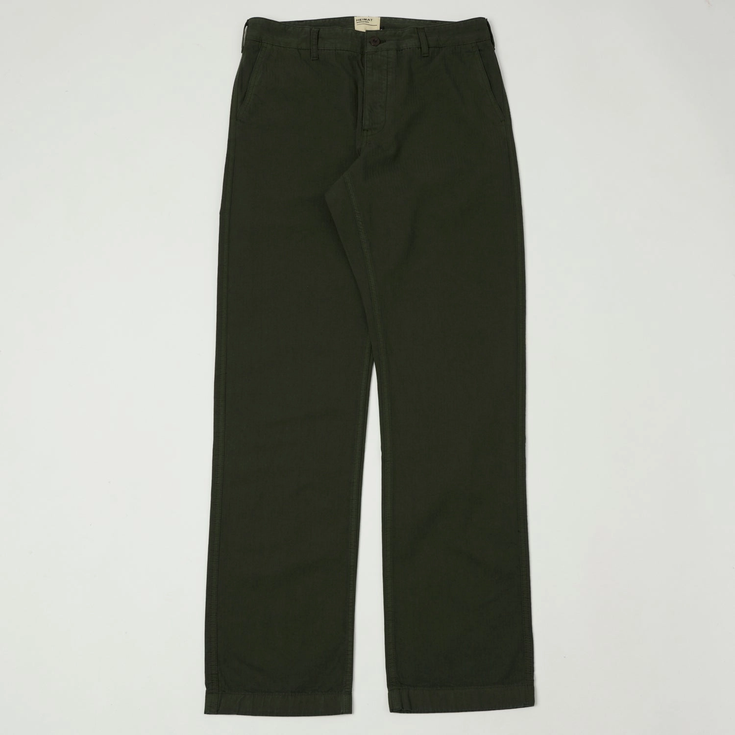 Perfectly Fit Heimat 'Journey' Herringbone Twill Chinos - Military Green