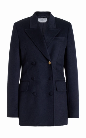 Crisp Layer Sharp Appearance Nico Blazer in Dark Navy Cashmere