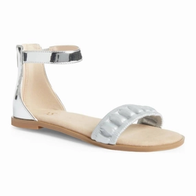 Kids Miss Cambelle Ruffle Sandal In Silver Minimal Design Minimal Feel