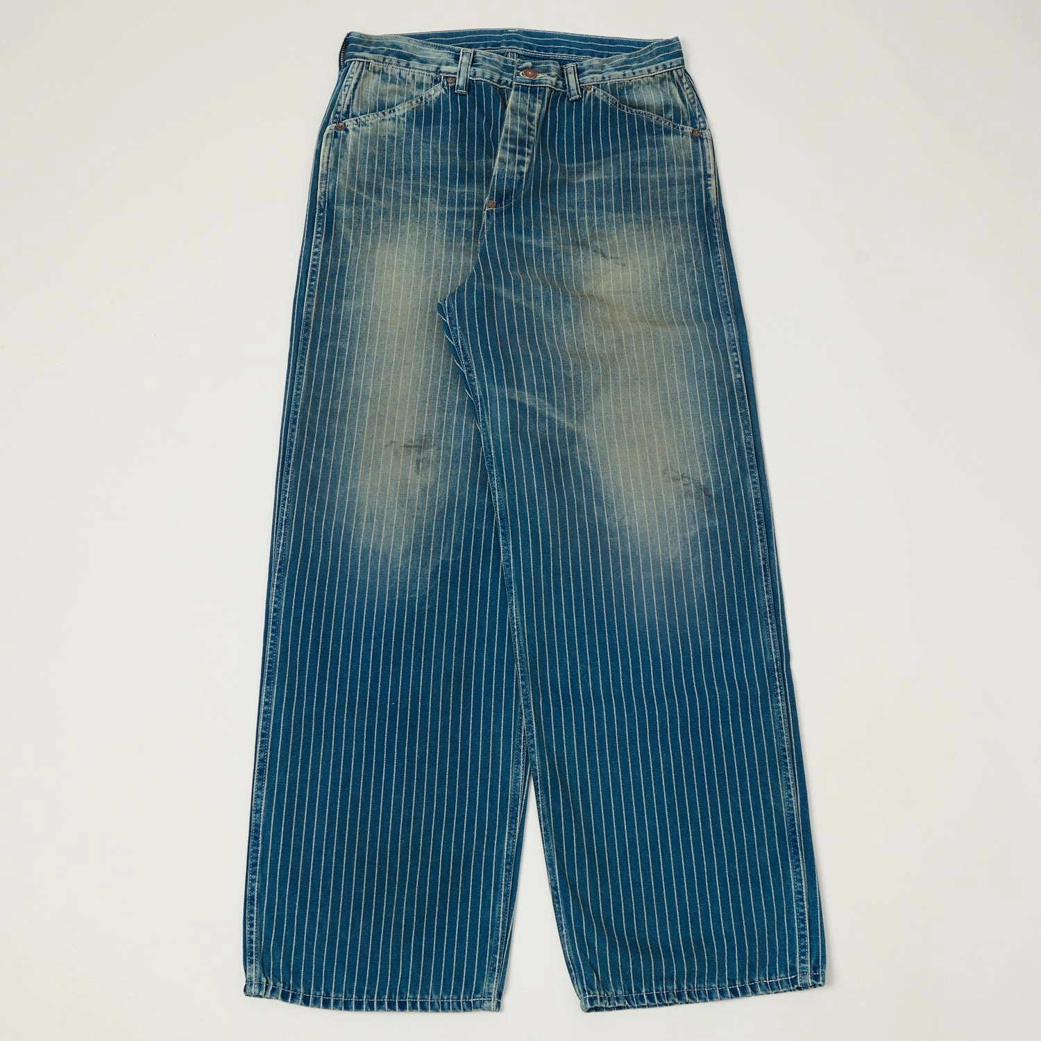 Stylish Appearance Printed design Full Count 1129 Indigo Wabash Work Pants - Heavy Wash