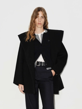 Comfy Wool Hood Coat Soft Weather Wear Temperature Regulating Membrane