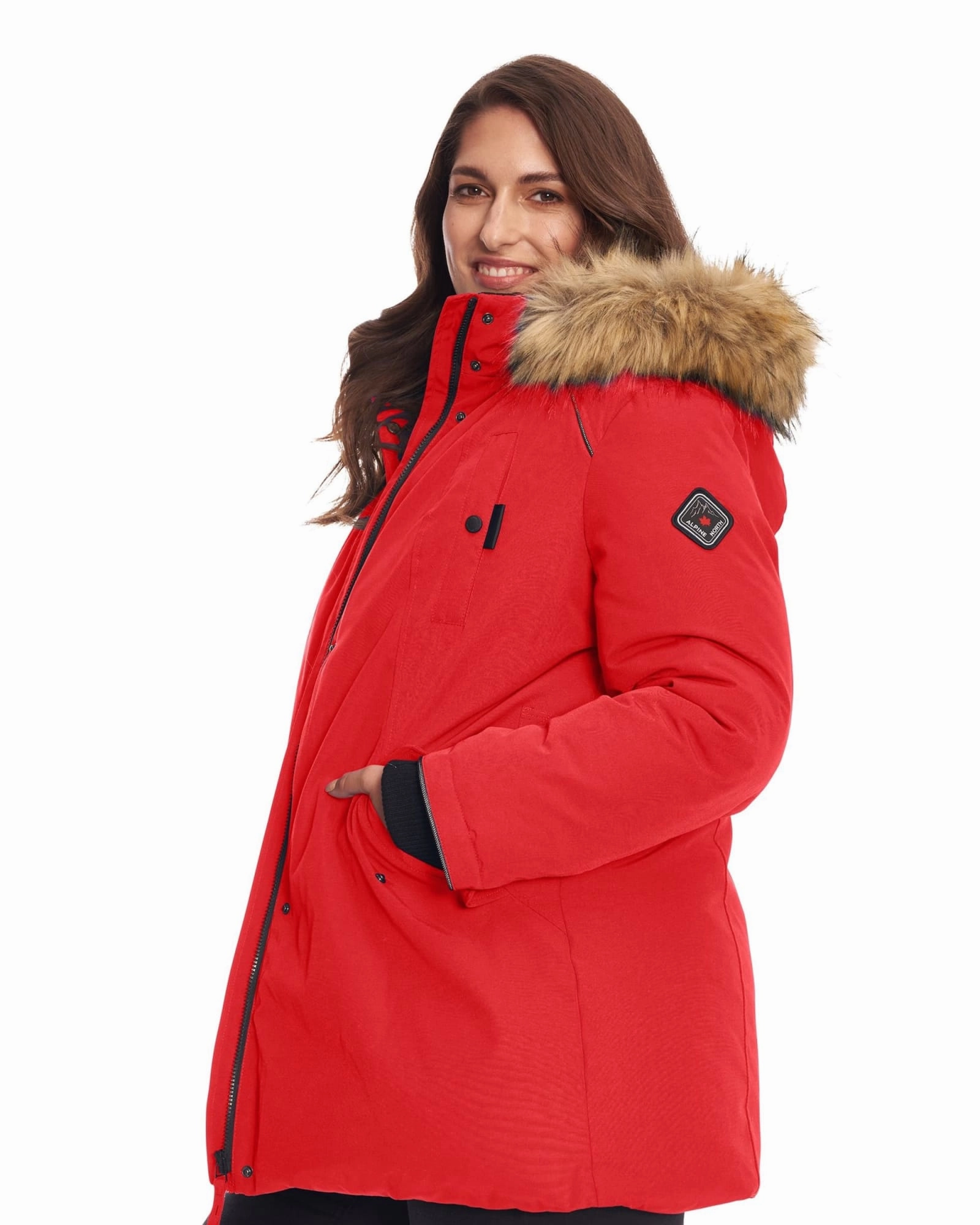 GLACIER | Vegan Down Recycled Parka Winter Jacket | Crimson Layer Function Cold Wear