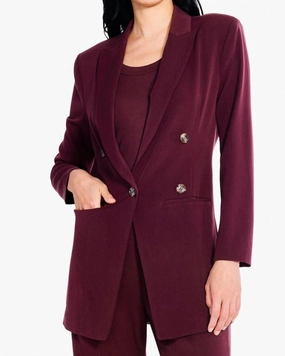 Anti-pill Water Resistant Outerwear The Avenue Blazer in Redwood | Redwood