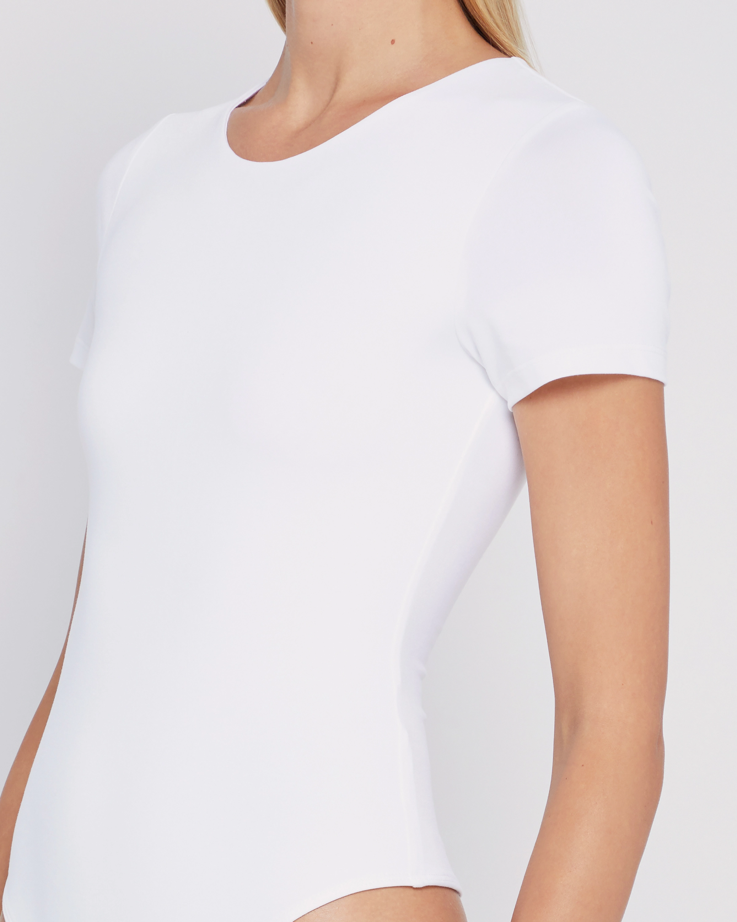 Contemporary Design Contouring Crew Neck Bodysuit