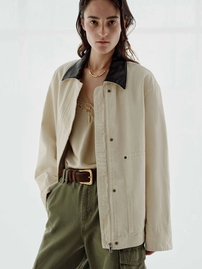 Breathable Softshell Layer Glow In Dark Accents Contrast Collar Denim Jacket