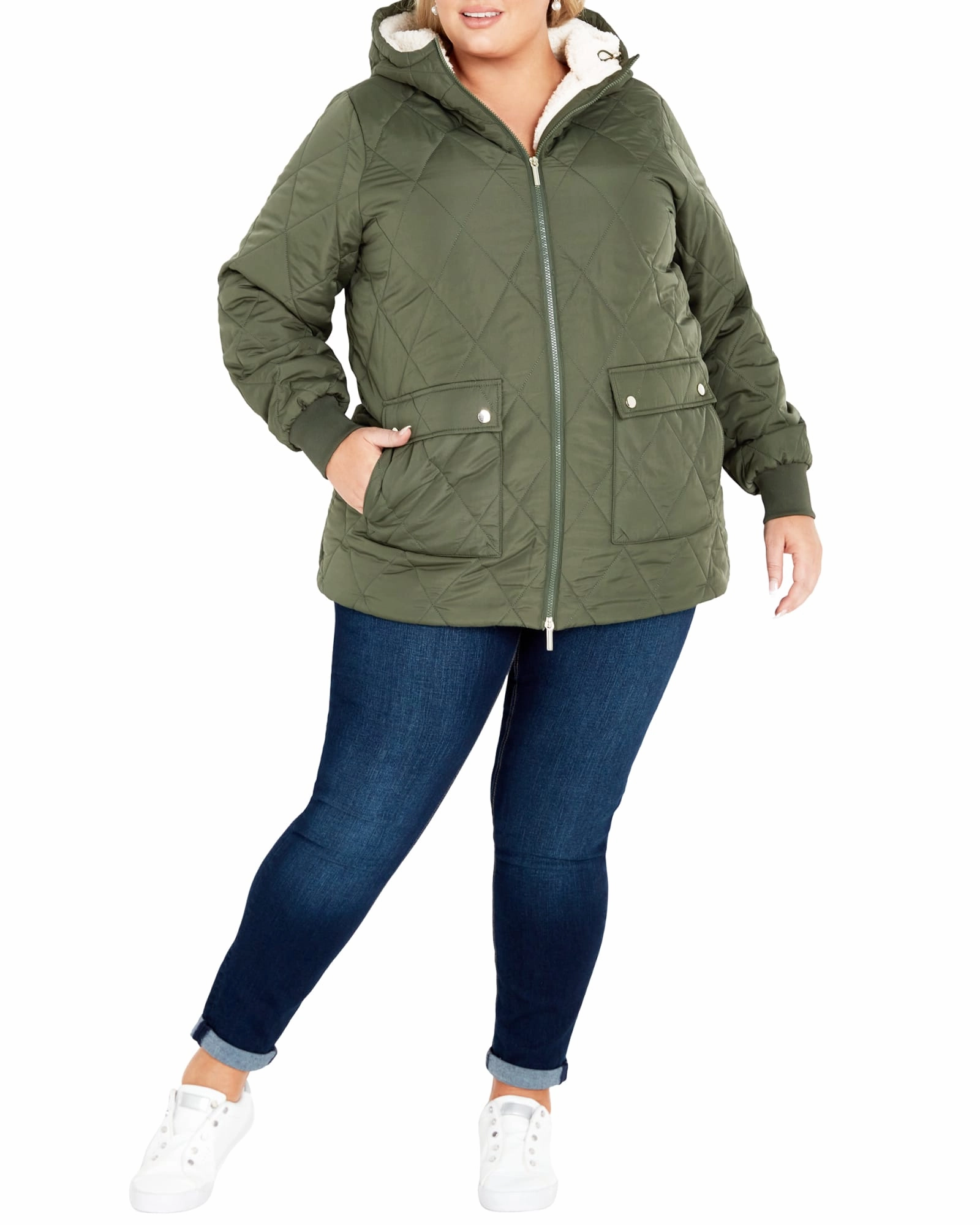Outdoor Activity Chloe Puffer Jacket | Olive Green
