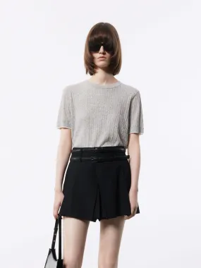 Warm and Soft Cotton Linen Knit Top