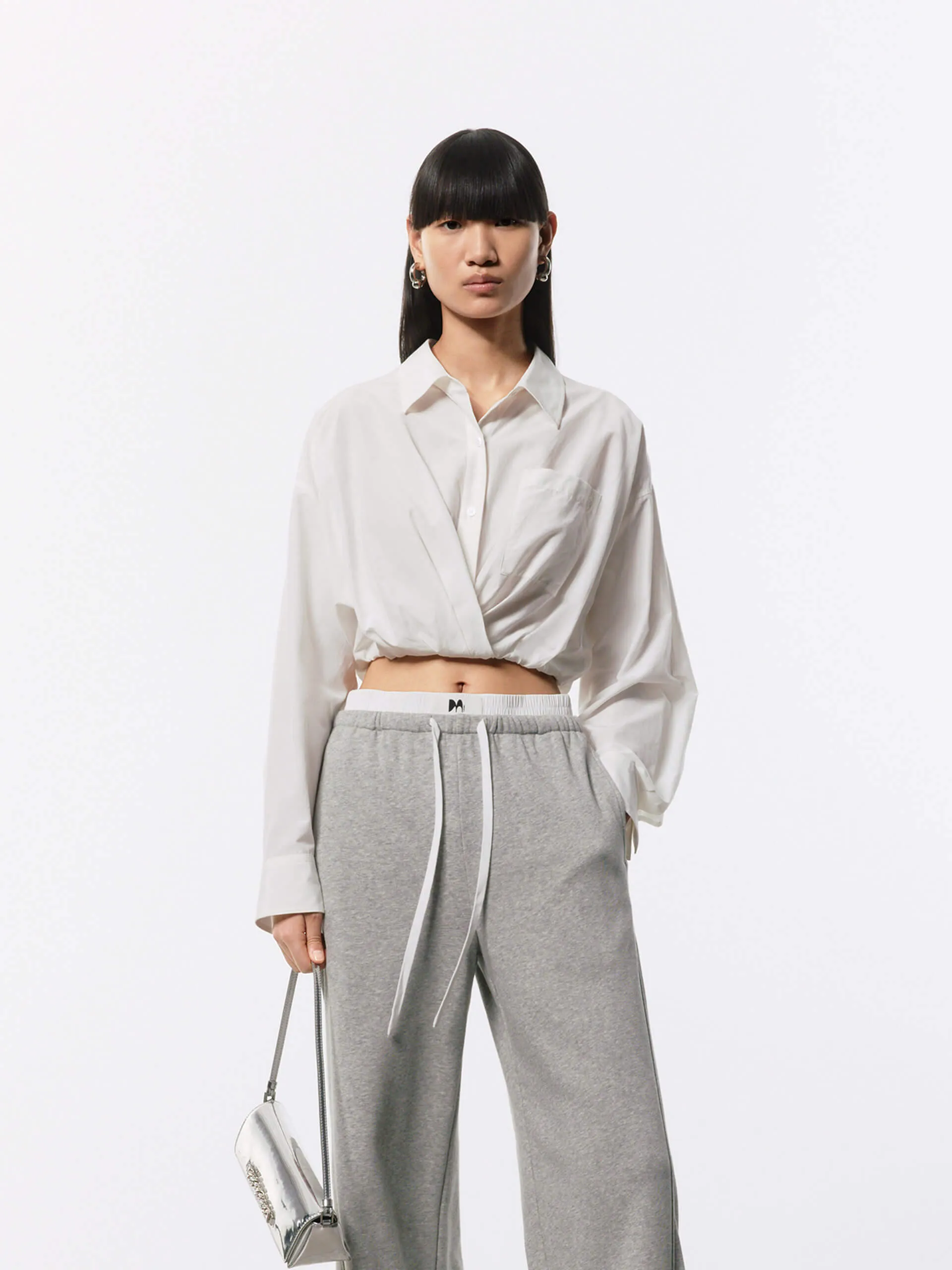 Cotton Silk Cropped Shirt All day wearability